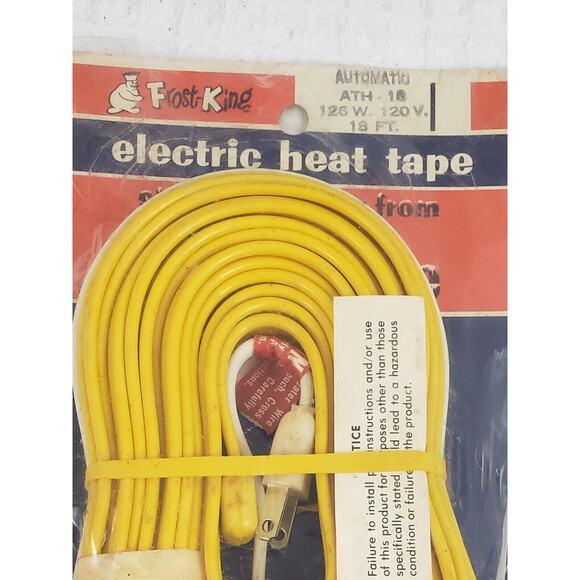 (F5) VTG FROST KING Electric Heat Tape Test Tab ATH 18 @ 126W. 120W 18 FT. RARE - Picture 2 of 5